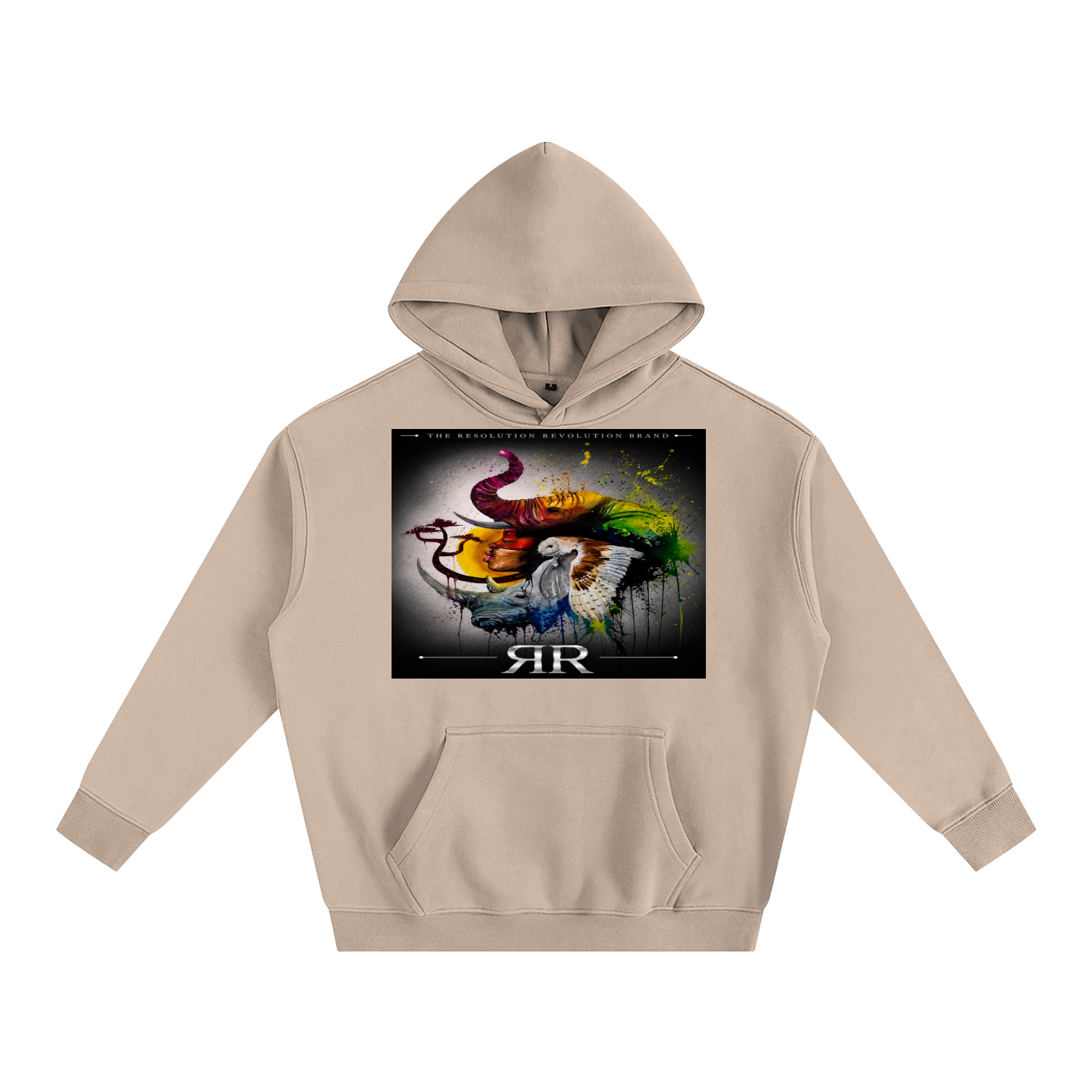 Resolution Revolution "Art/Mic" Oversize Fleeced Hoodie