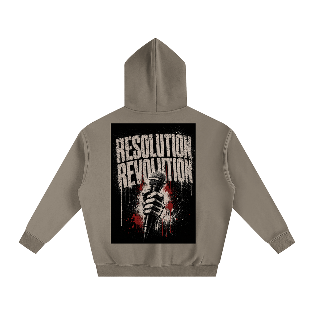 Resolution Revolution "Art/Mic" Oversize Fleeced Hoodie