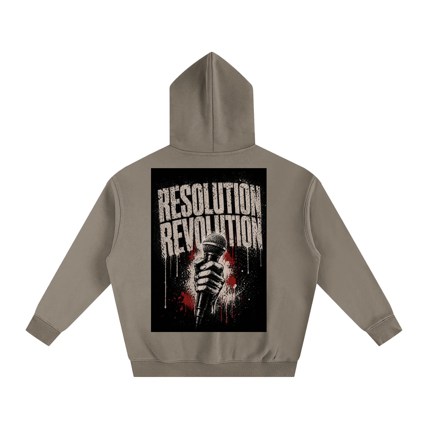 Resolution Revolution "Art/Mic" Oversize Fleeced Hoodie