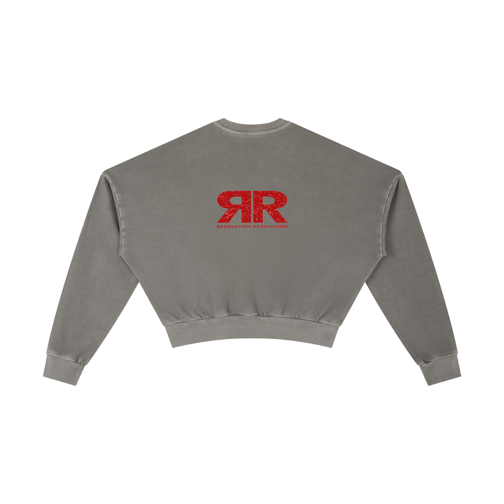 Resolution Revolution "Women, Power, Voices" Vintage Washed Cropped Sweatshirt
