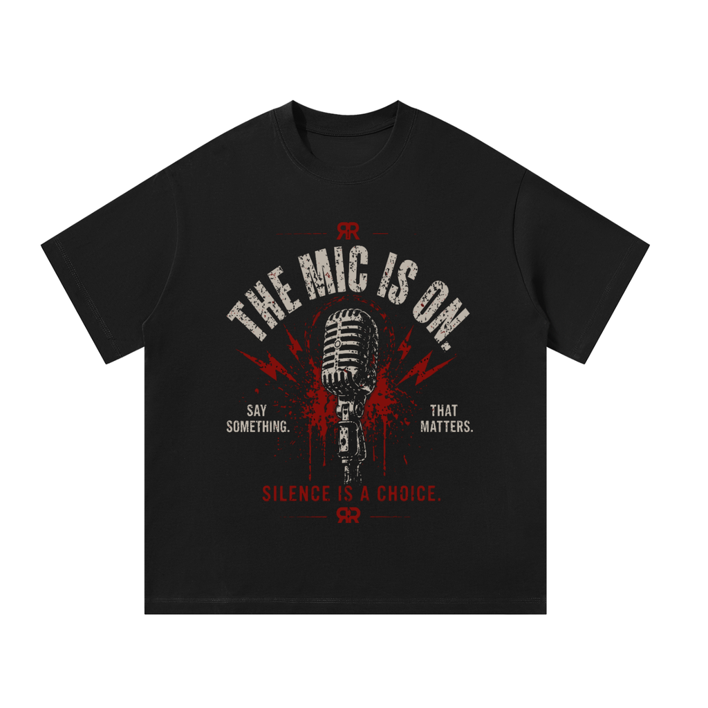 Resolution Revolution "This MIC ON" Unisex Oversized T-Shirt