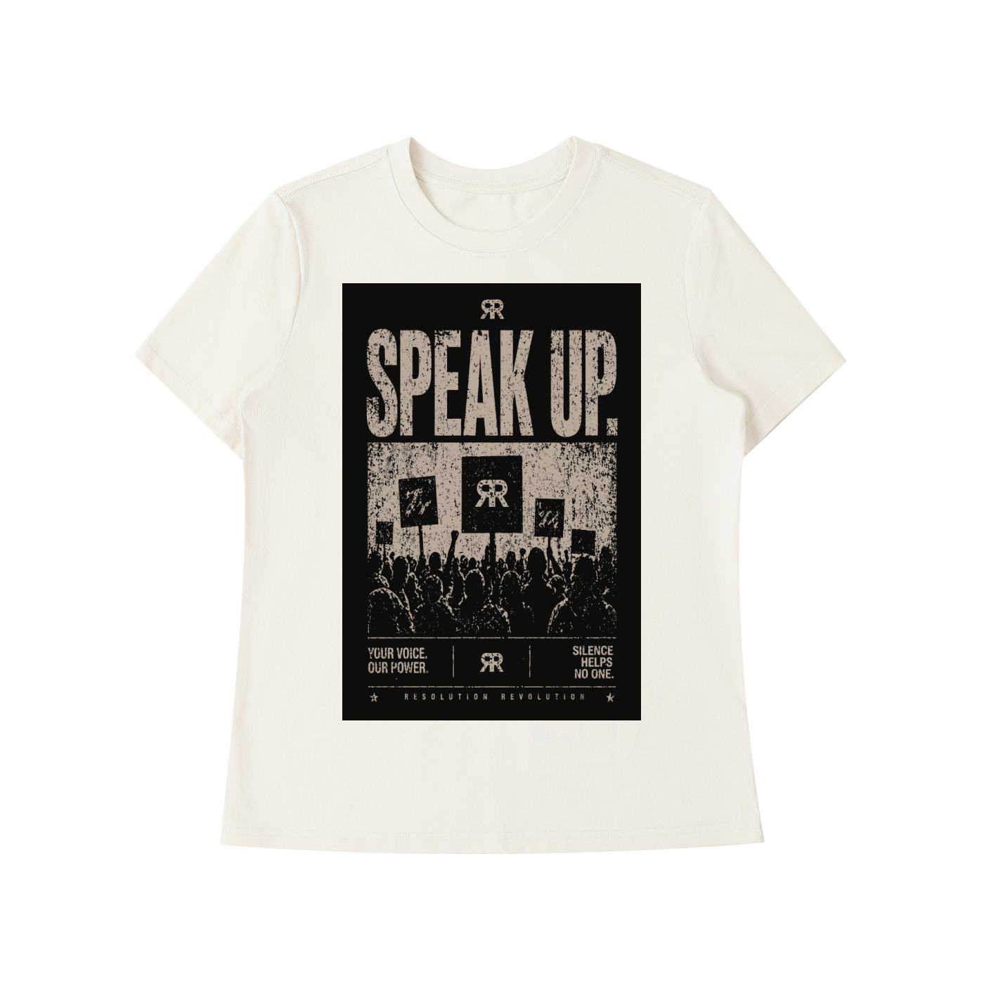 Resolution Revolution "Speak Up" Essential Standard Shoulder T-Shirt