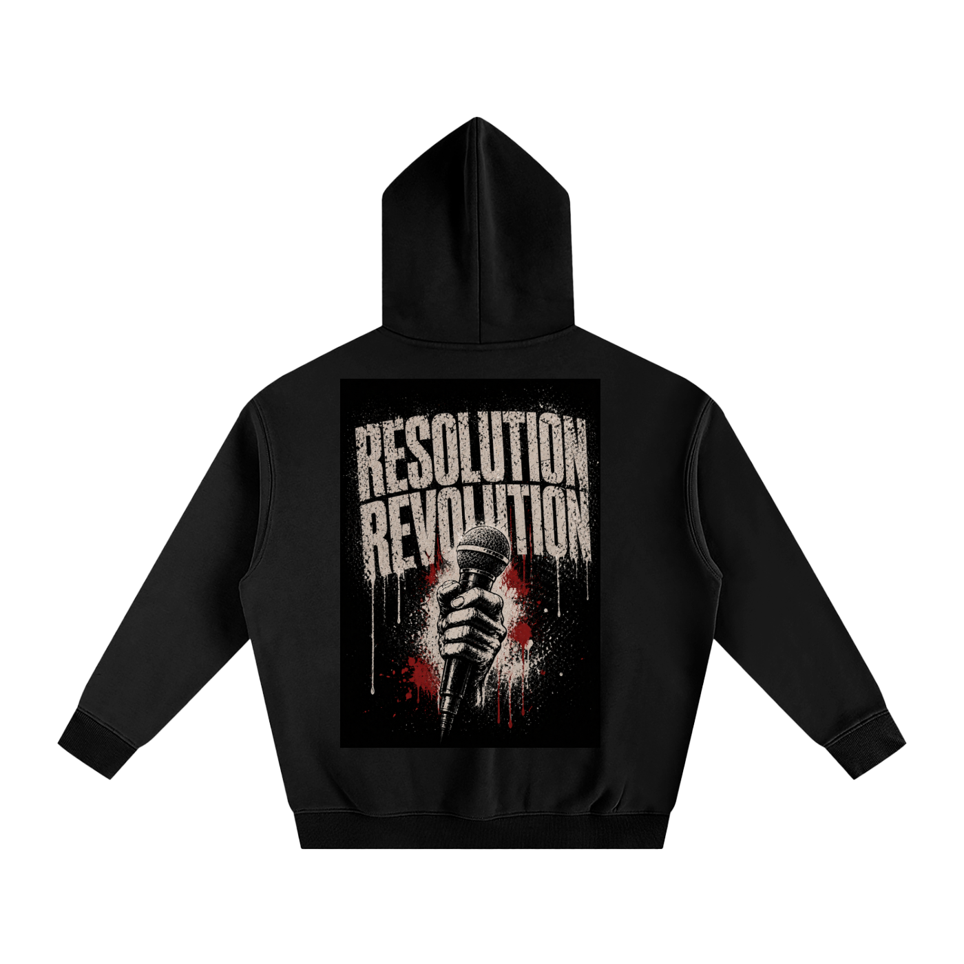 Resolution Revolution "Art/Mic" Oversize Fleeced Hoodie