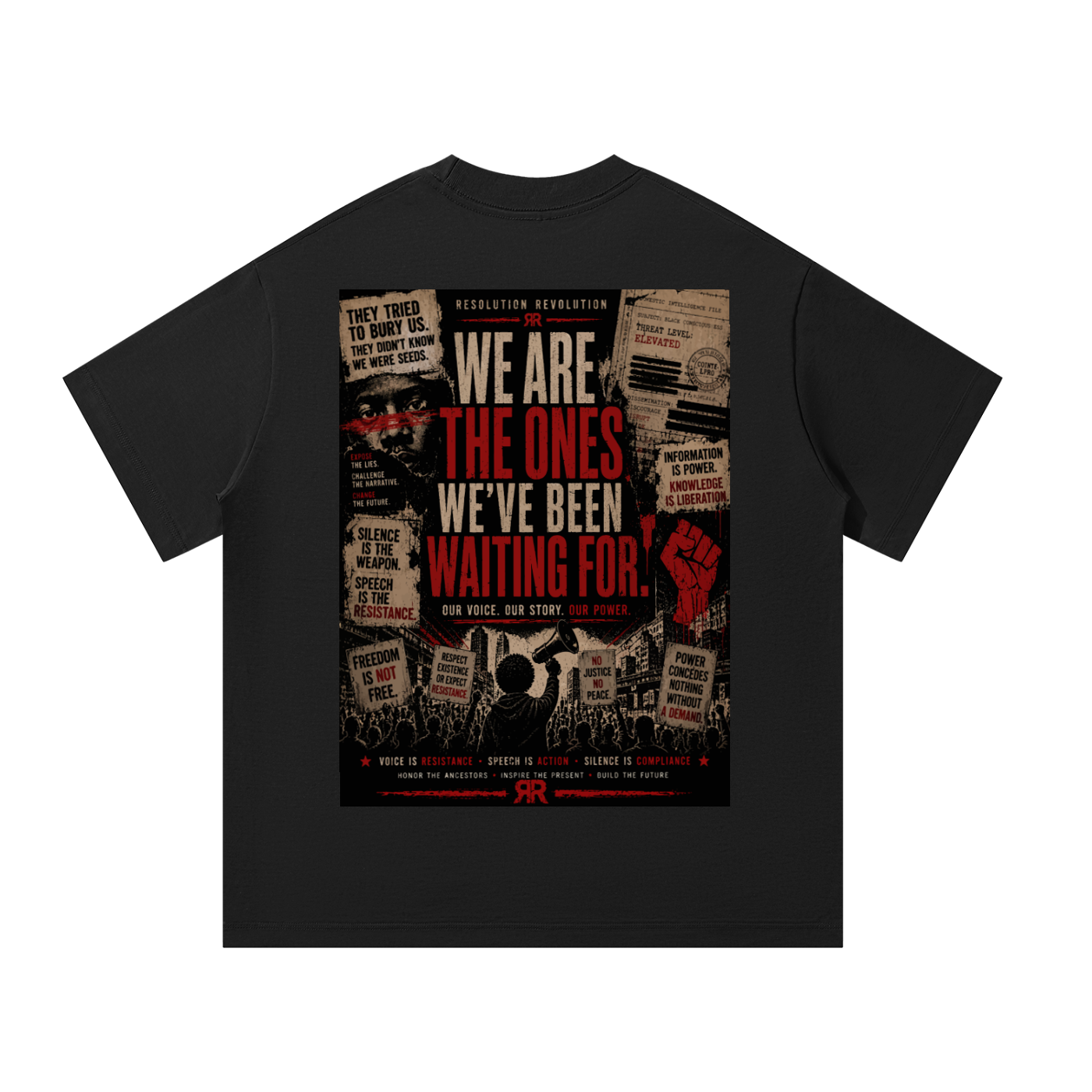 Resolution Revolution "Refuse to Be Silent" Unisex Oversized T-Shirt