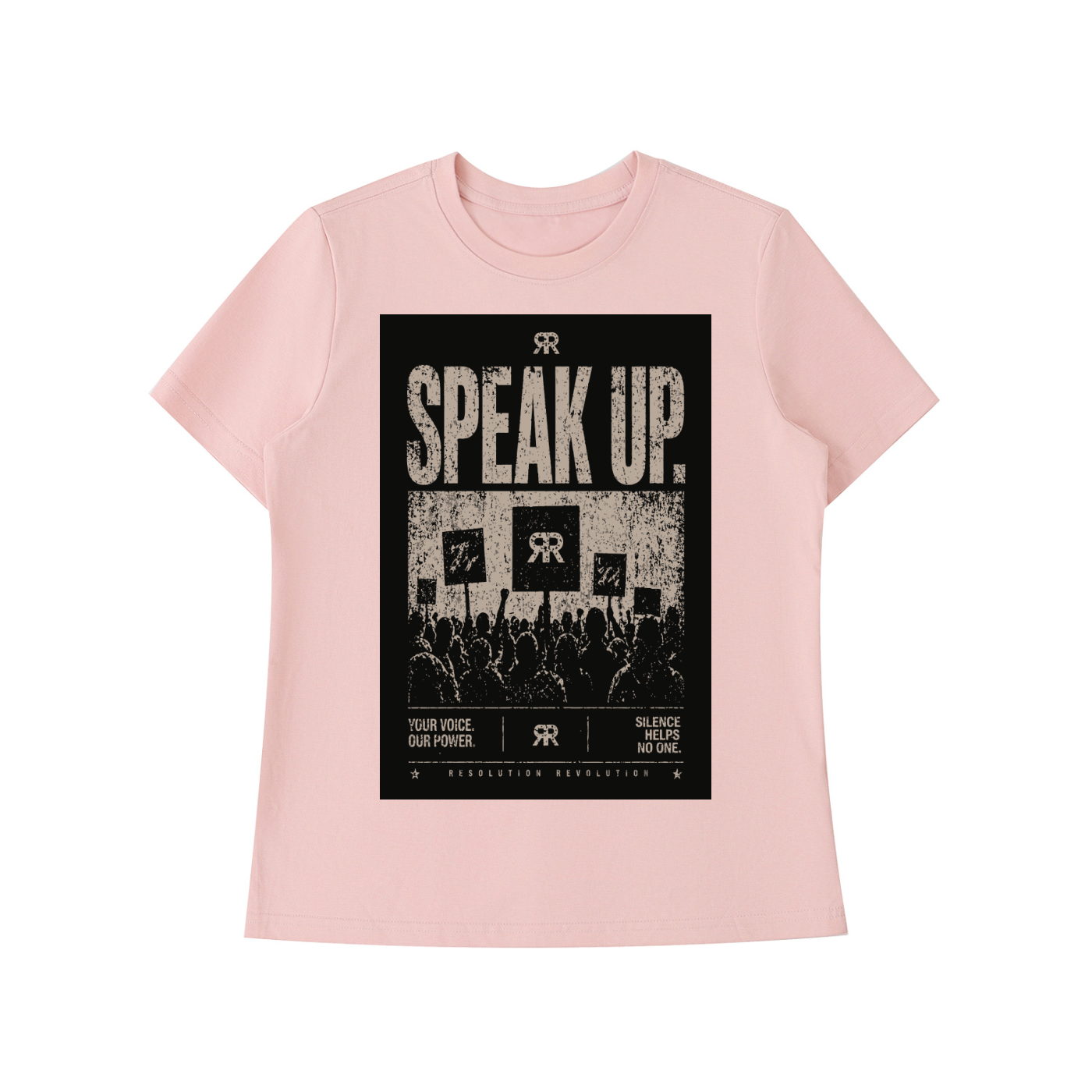 Resolution Revolution "Speak Up" Essential Standard Shoulder T-Shirt