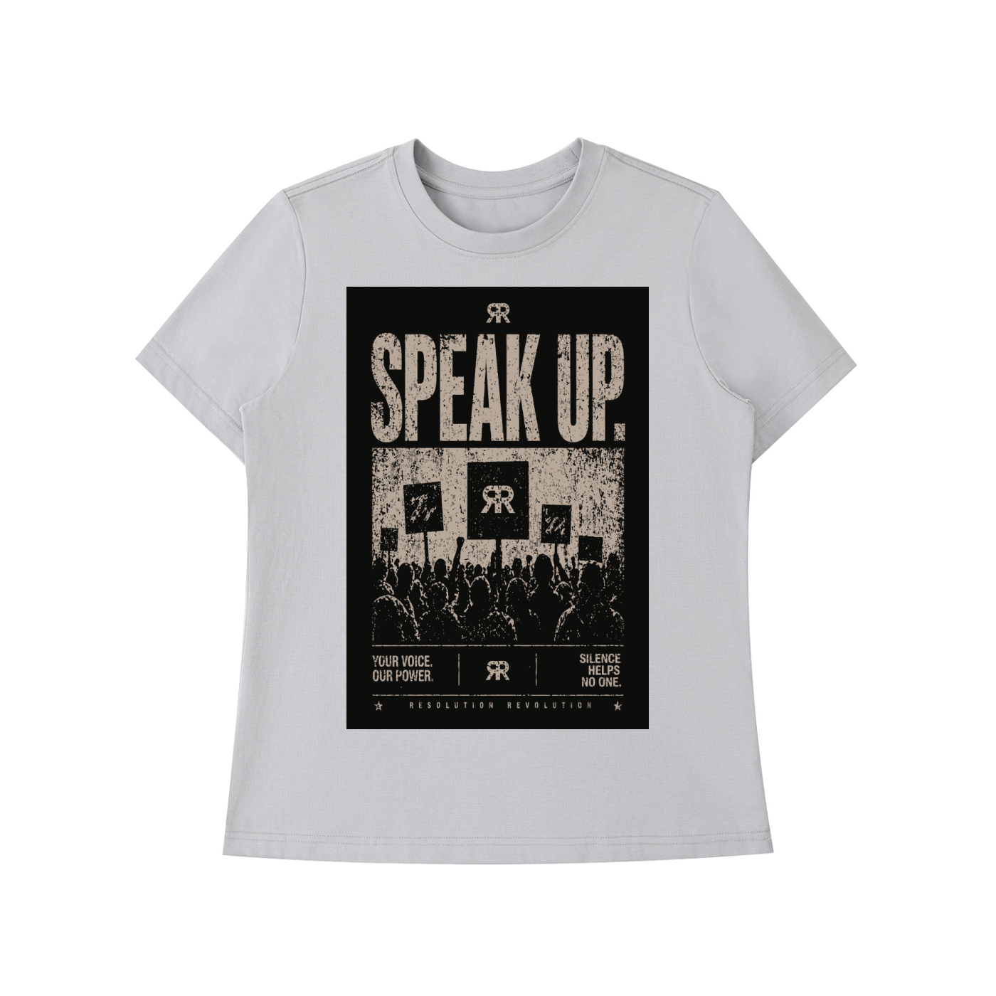 Resolution Revolution "Speak Up" Essential Standard Shoulder T-Shirt