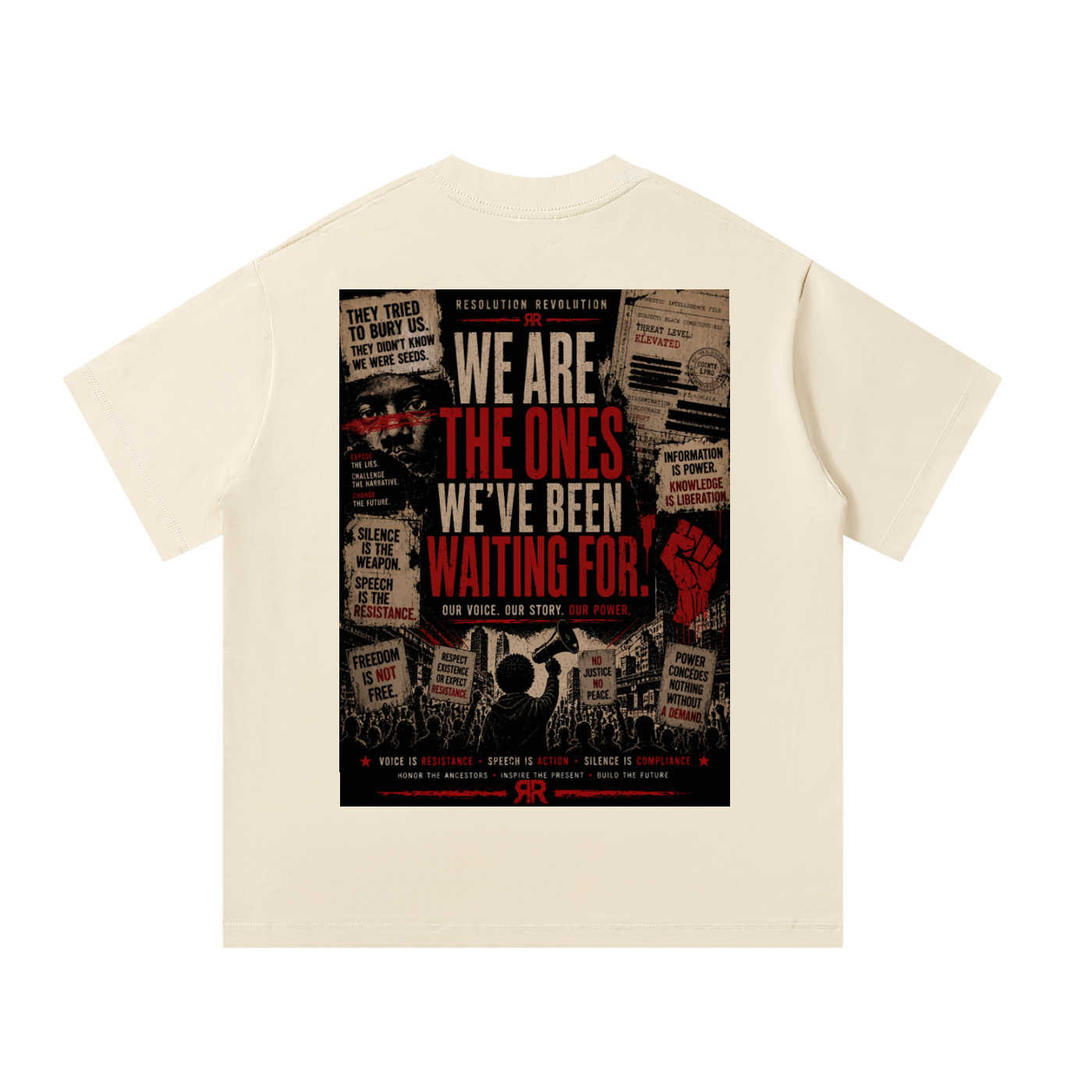 Resolution Revolution "Refuse to Be Silent" Unisex Oversized T-Shirt