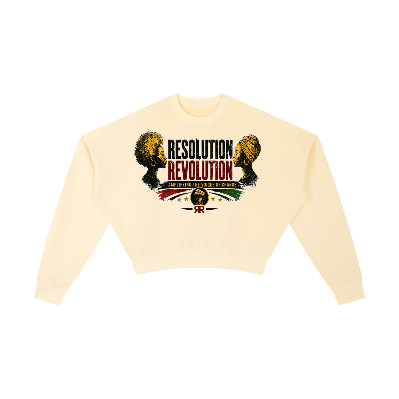 Resolution Revolution "Women, Power, Voices" Vintage Washed Cropped Sweatshirt