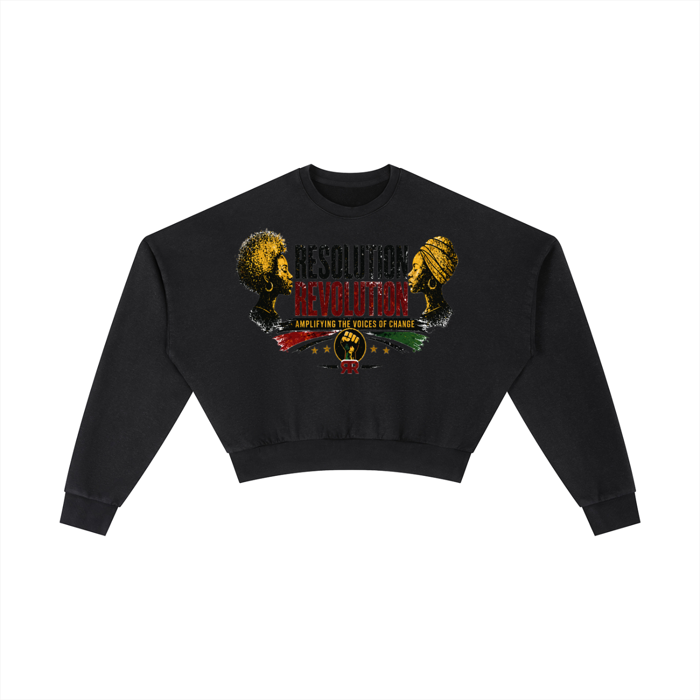 Resolution Revolution "Women, Power, Voices" Vintage Washed Cropped Sweatshirt