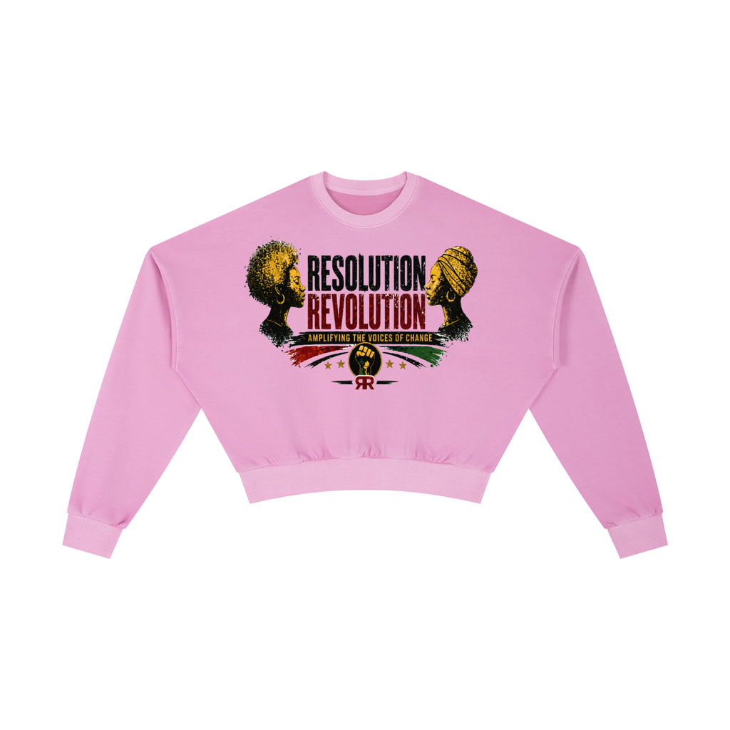 Resolution Revolution "Women, Power, Voices" Vintage Washed Cropped Sweatshirt