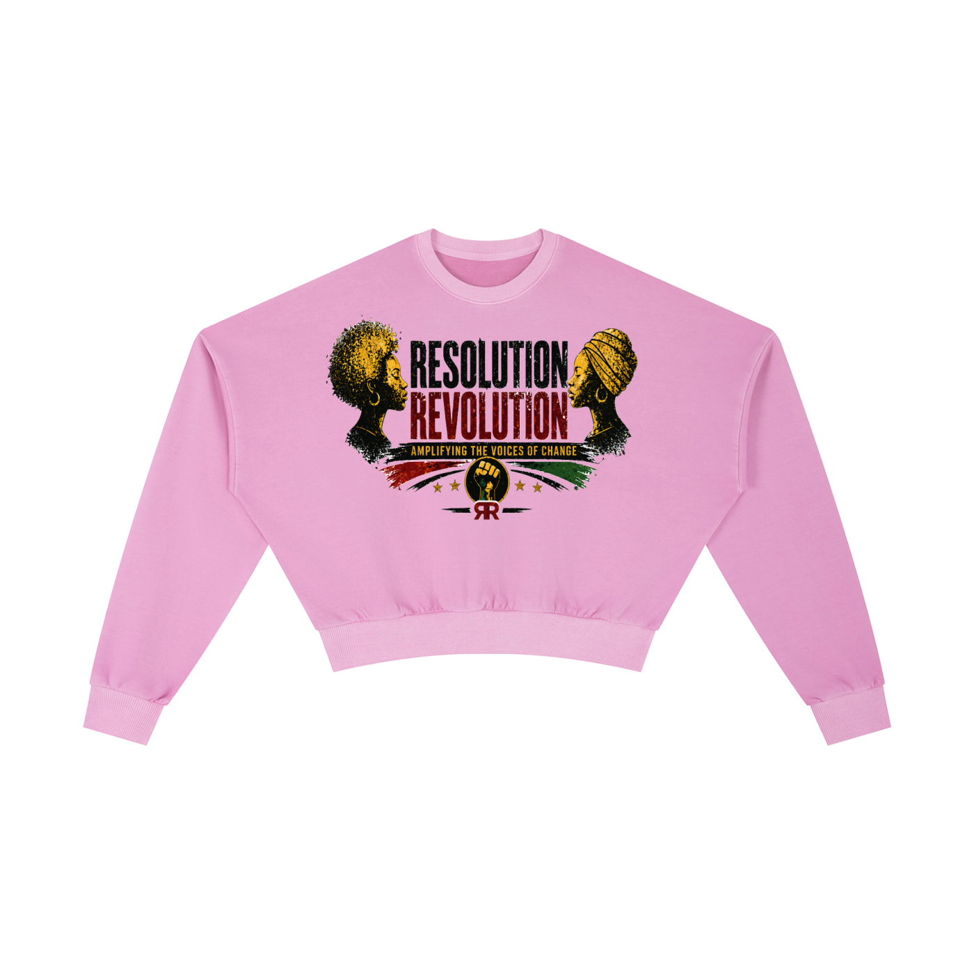 Resolution Revolution "Women, Power, Voices" Vintage Washed Cropped Sweatshirt